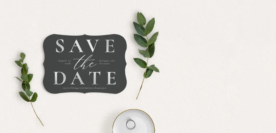 Save the Date Card with Optional Guest Addressing Service