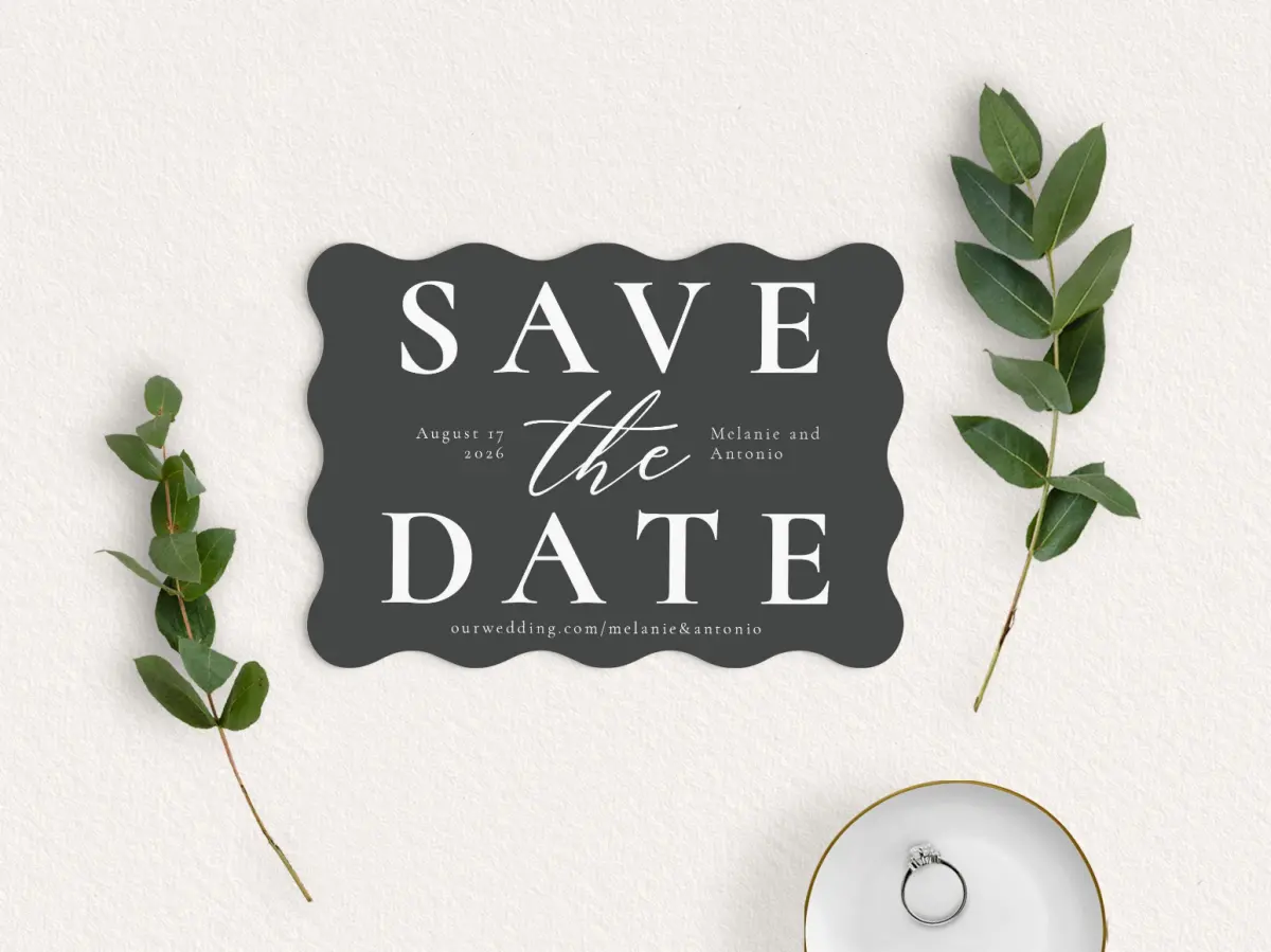 Save the Date Card with Optional Guest Addressing Service