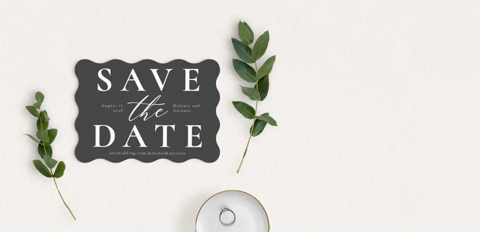 Save the Date Card with Optional Guest Addressing Service