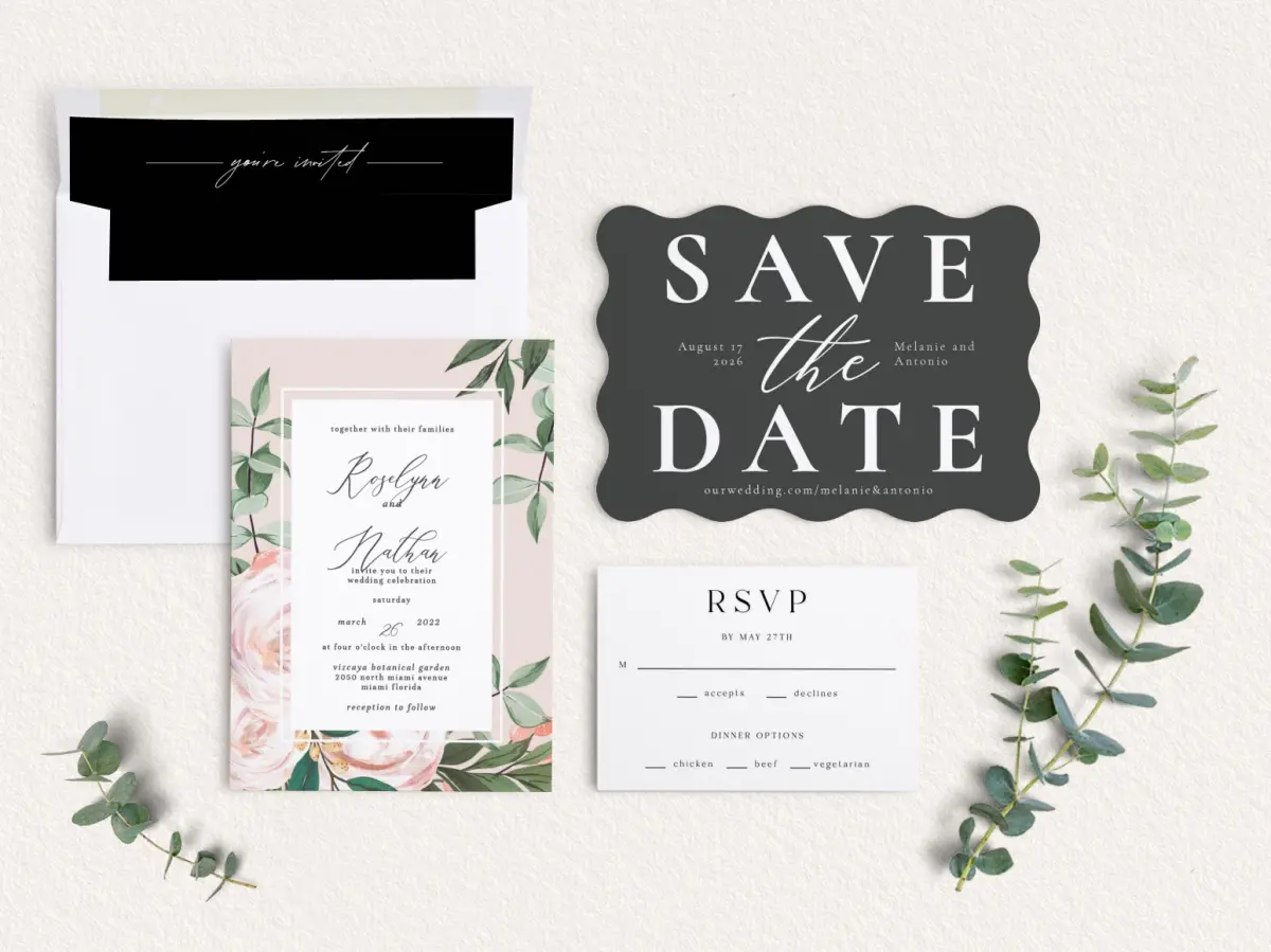 Front of Save the Date Card