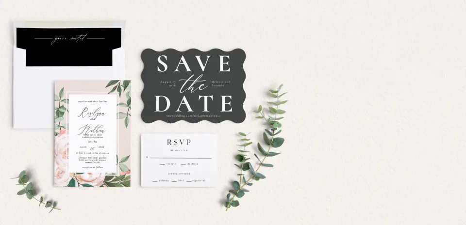 Front of Save the Date Card