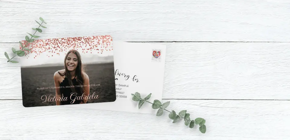 Save the Date Card with Optional Guest Addressing Service