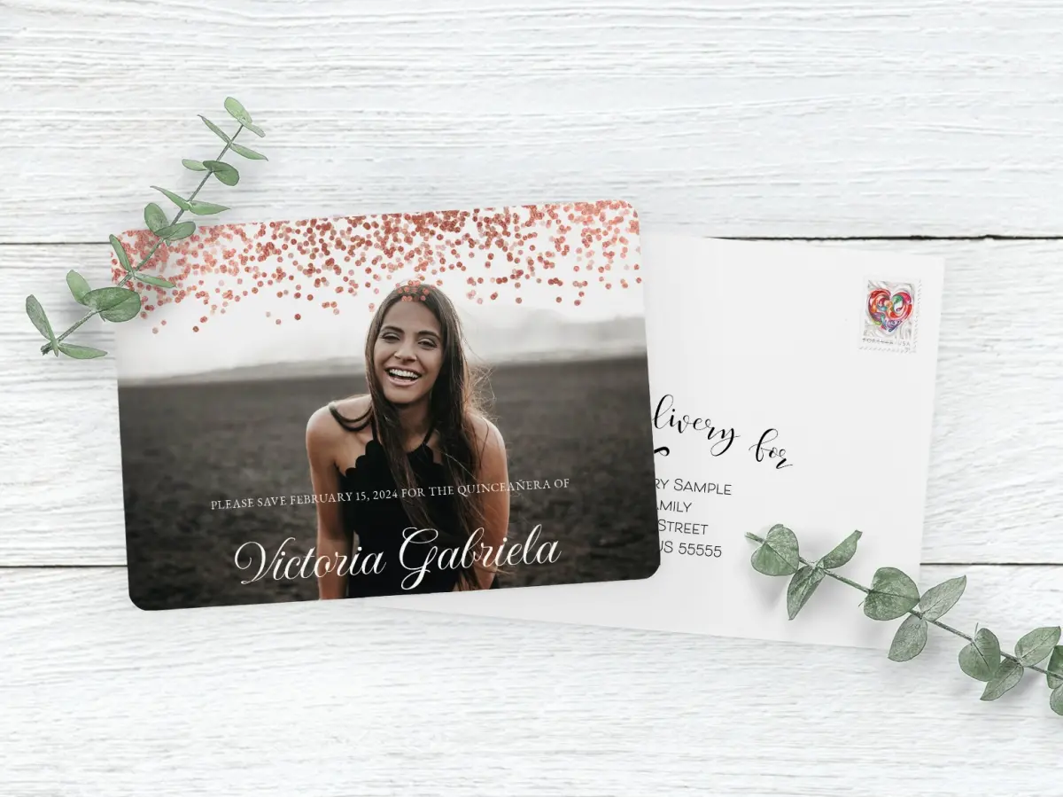 Save the Date Card with Optional Guest Addressing Service