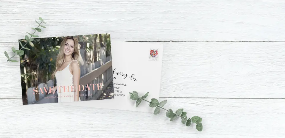 Save the Date Card with Optional Guest Addressing Service