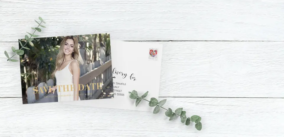 Save the Date Card with Optional Guest Addressing Service