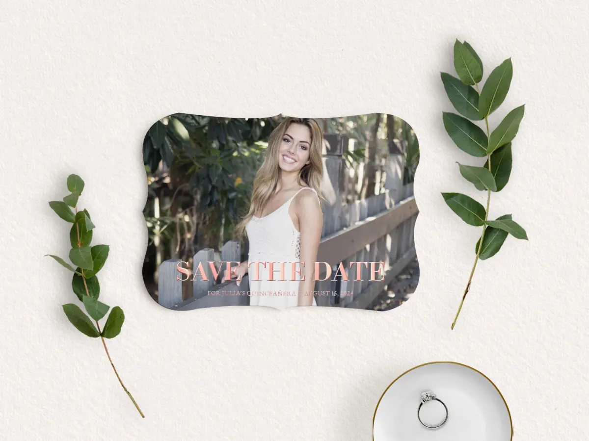 Save the Date Card with Optional Guest Addressing Service