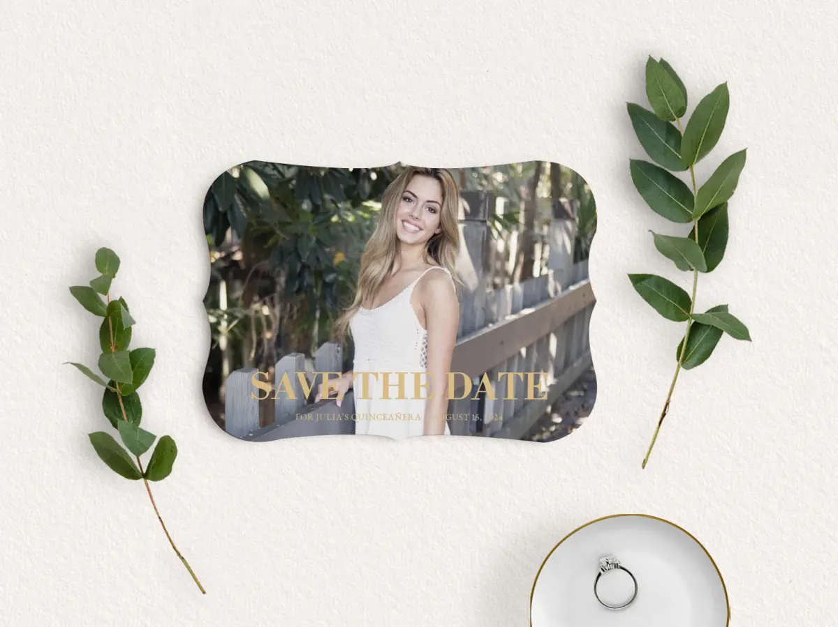Save the Date Card with Optional Guest Addressing Service