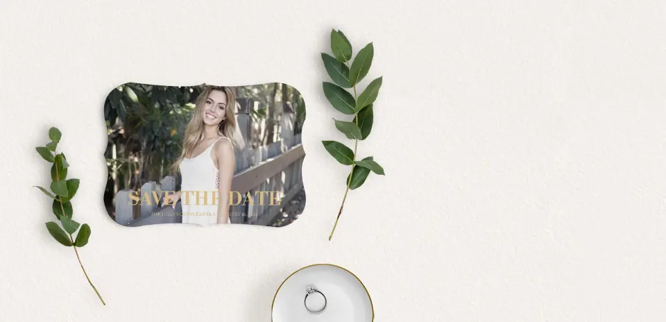 Save the Date Card with Optional Guest Addressing Service