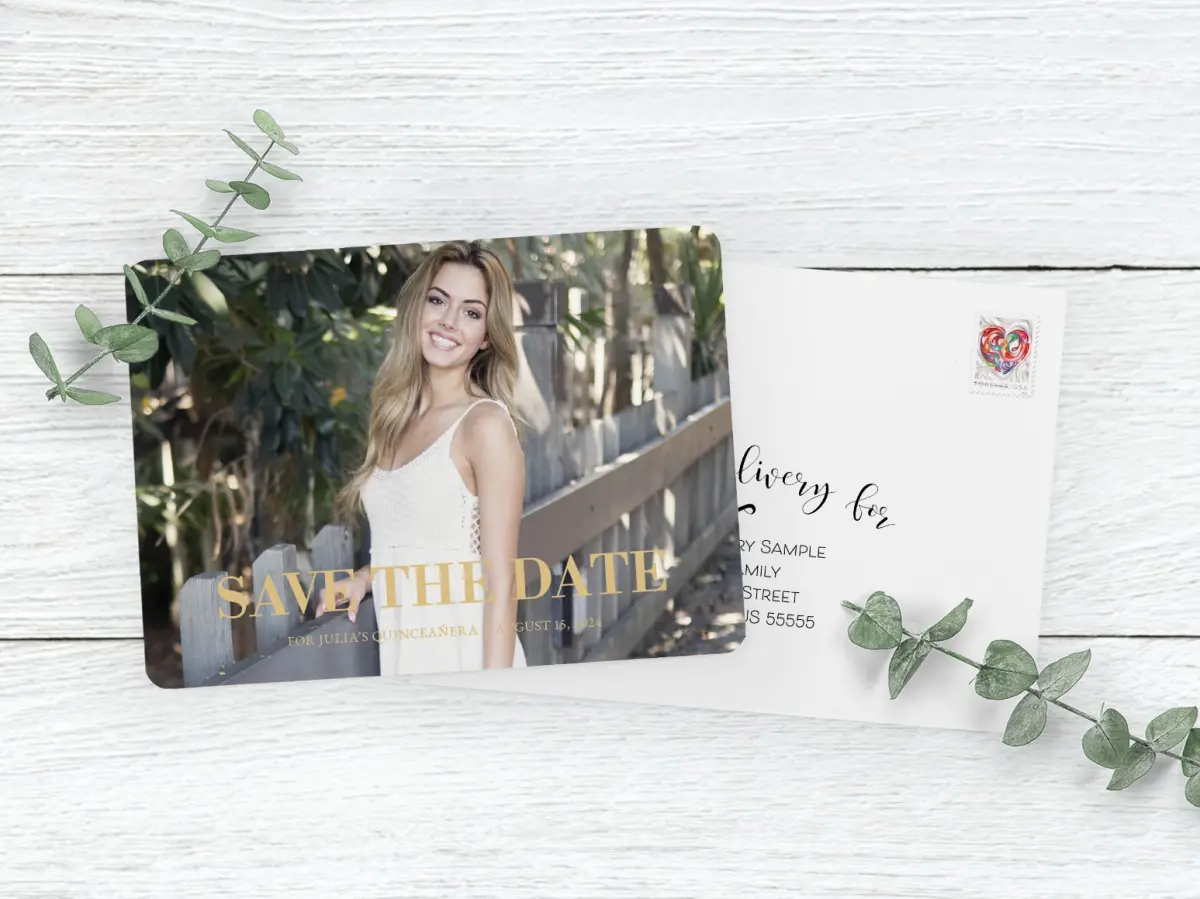Save the Date Card with Optional Guest Addressing Service