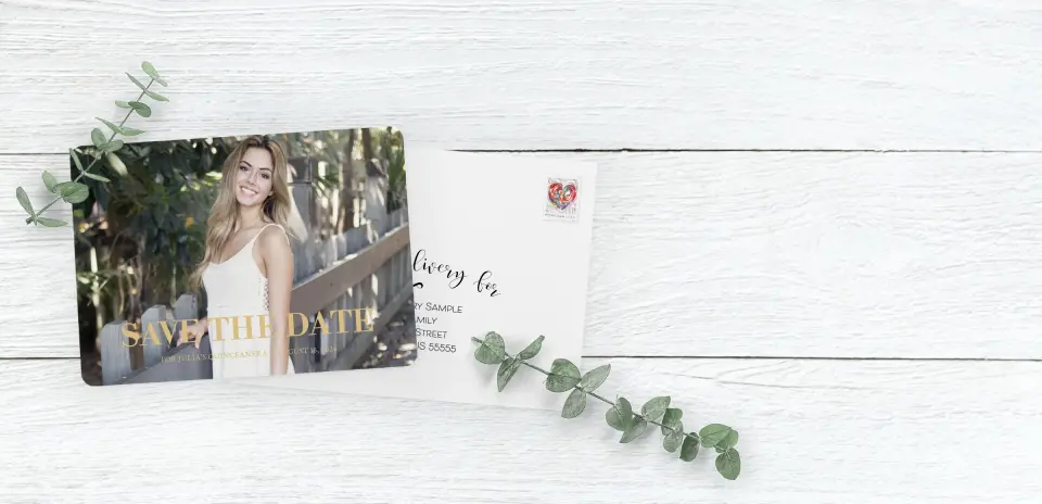 Save the Date Card with Optional Guest Addressing Service
