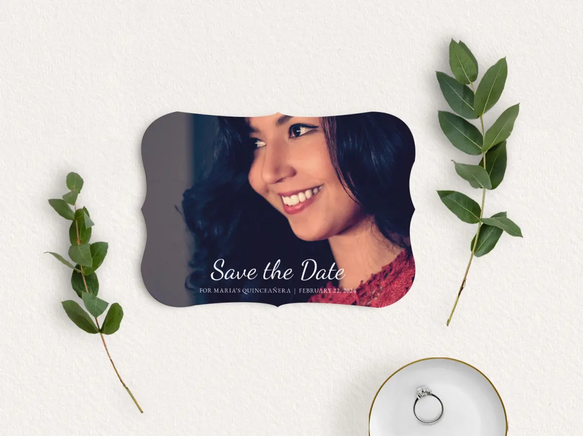 Save the Date Card with Optional Guest Addressing Service