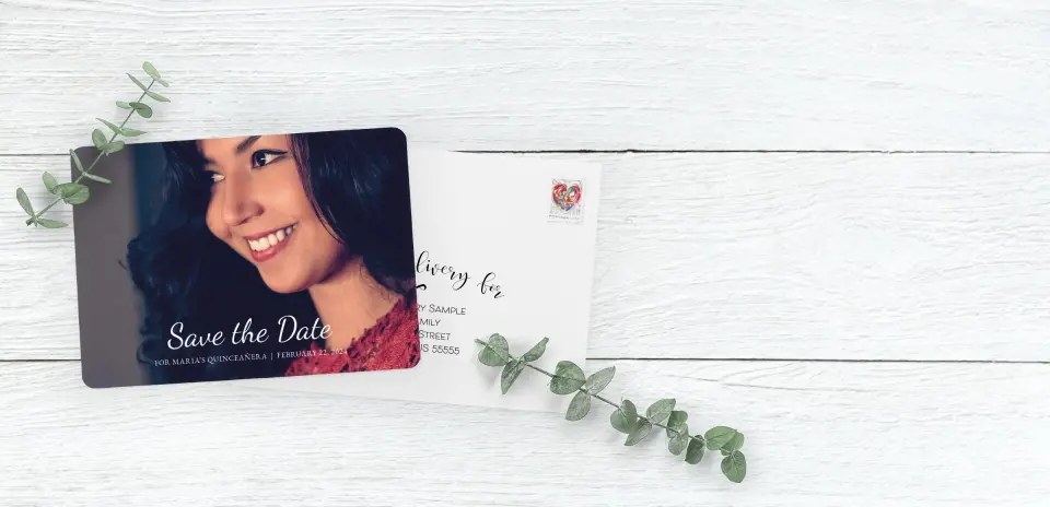 Save the Date Card with Optional Guest Addressing Service