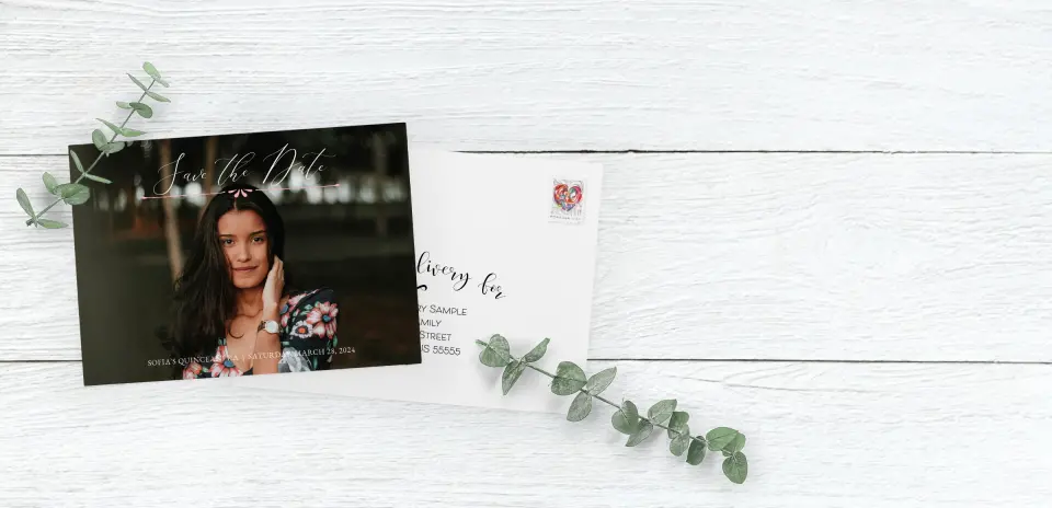 Save the Date Card with Optional Guest Addressing Service