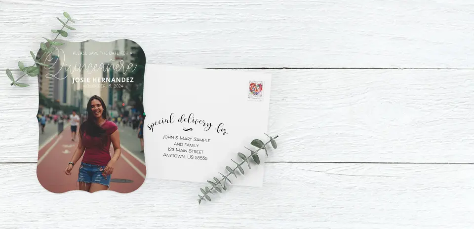 Save the Date Card with Optional Guest Addressing Service