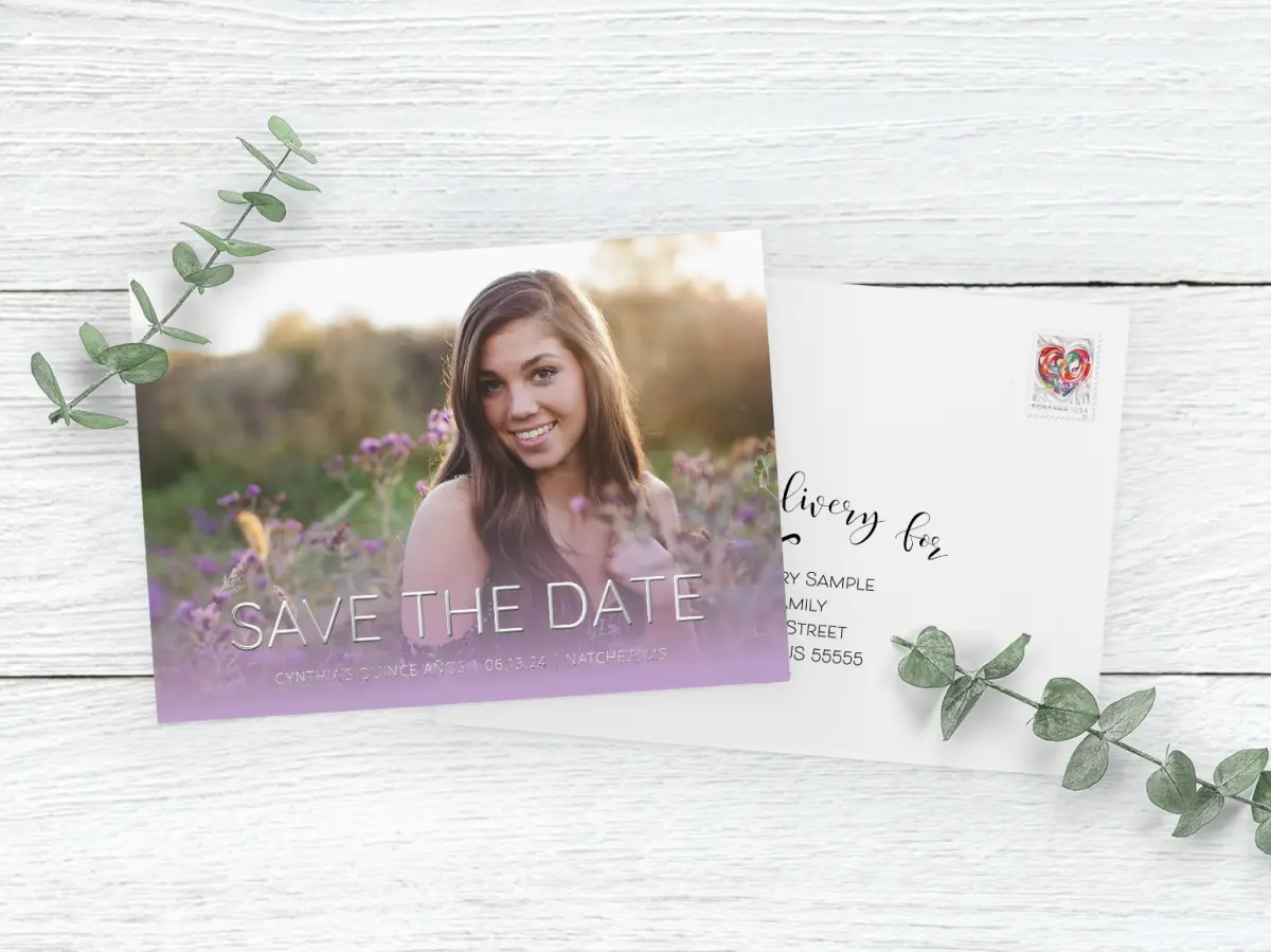 Save the Date Card with Optional Guest Addressing Service