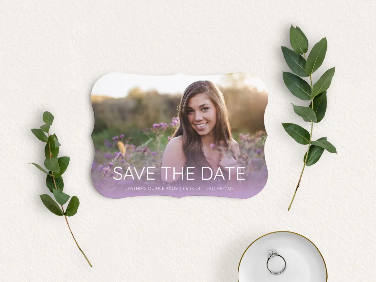 Save the Date Card with Optional Guest Addressing Service