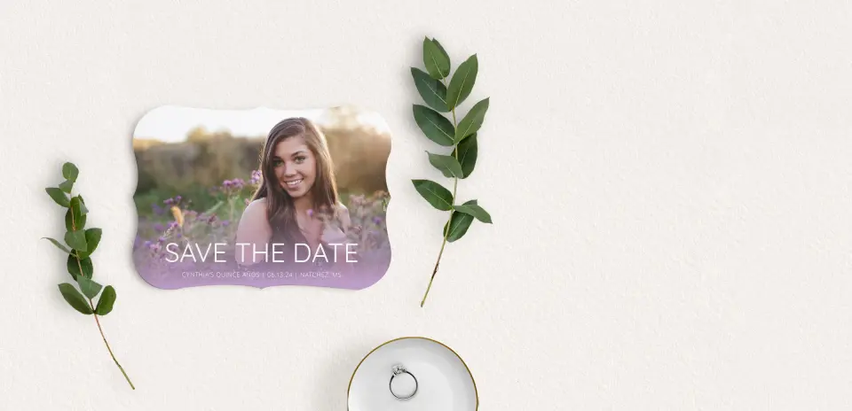 Save the Date Card with Optional Guest Addressing Service