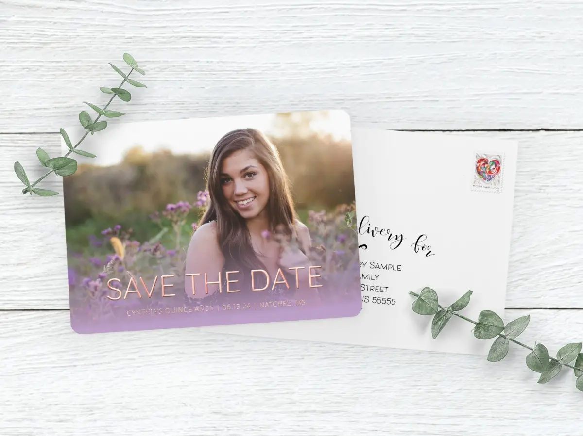 Save the Date Card with Optional Guest Addressing Service