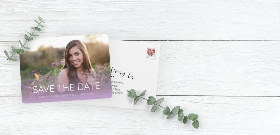 Save the Date Card with Optional Guest Addressing Service