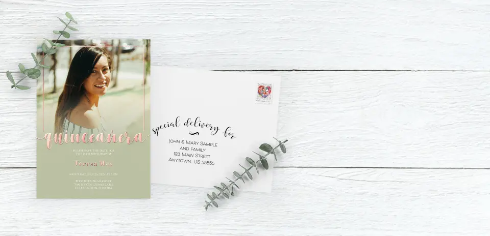 Save the Date Card with Optional Guest Addressing Service