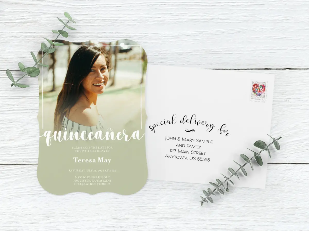 Save the Date Card with Optional Guest Addressing Service