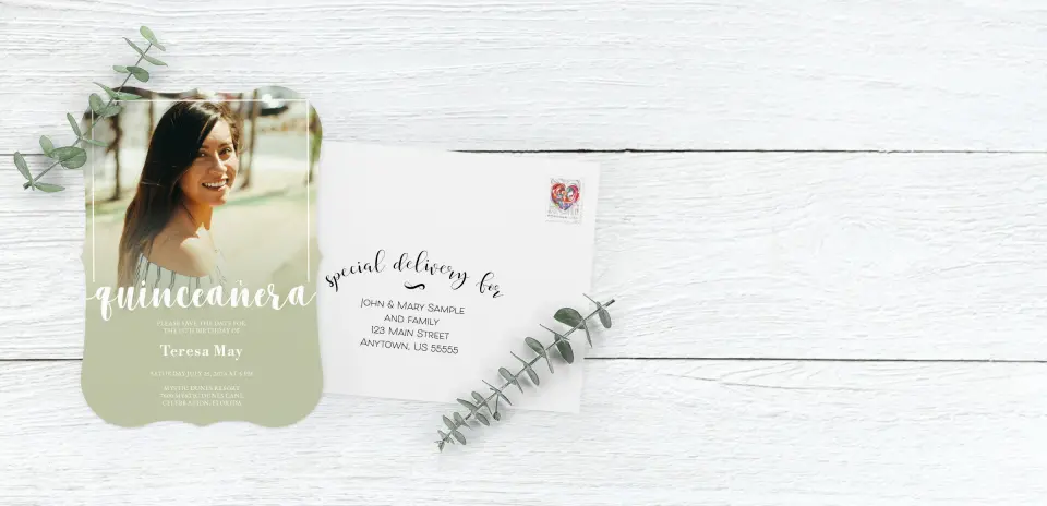 Save the Date Card with Optional Guest Addressing Service
