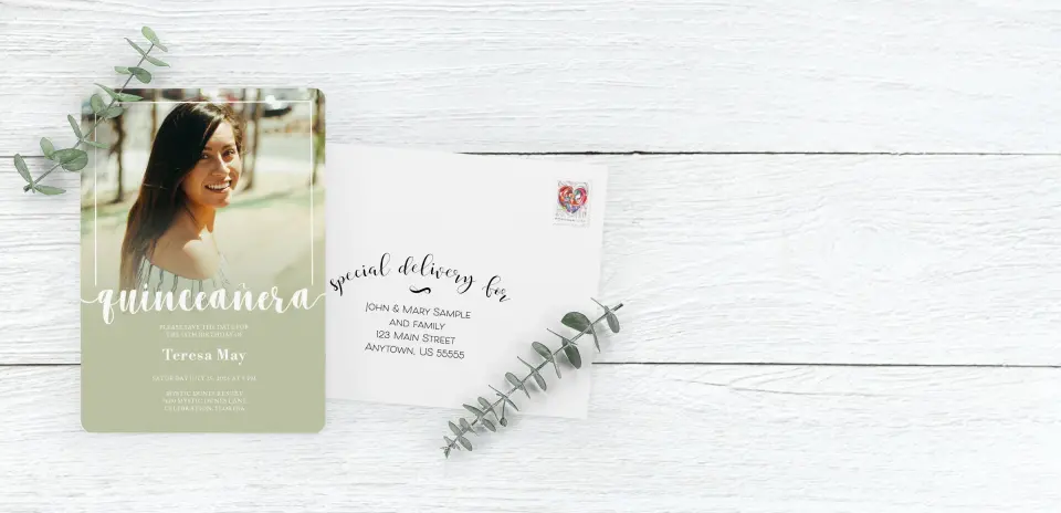 Save the Date Card with Optional Guest Addressing Service