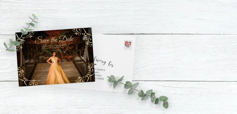 Save the Date Card with Optional Guest Addressing Service
