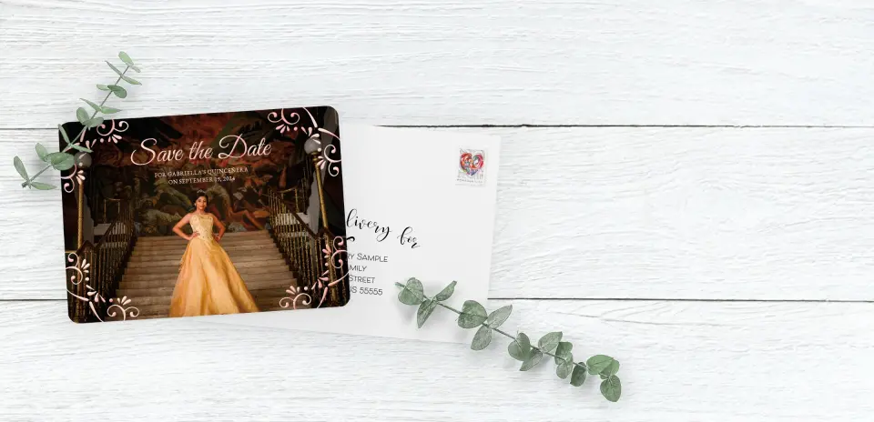 Save the Date Card with Optional Guest Addressing Service