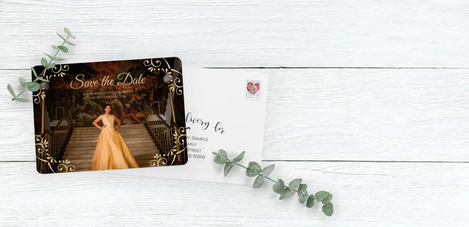 Save the Date Card with Optional Guest Addressing Service