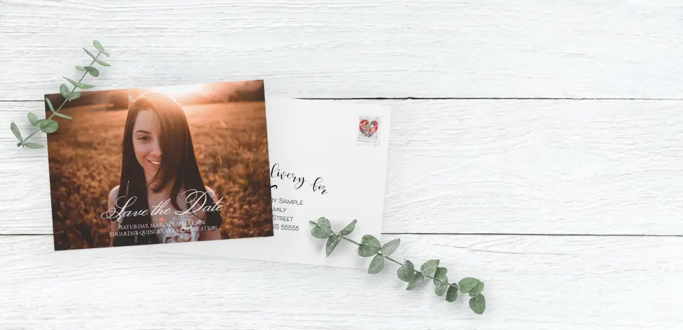Save the Date Card with Optional Guest Addressing Service