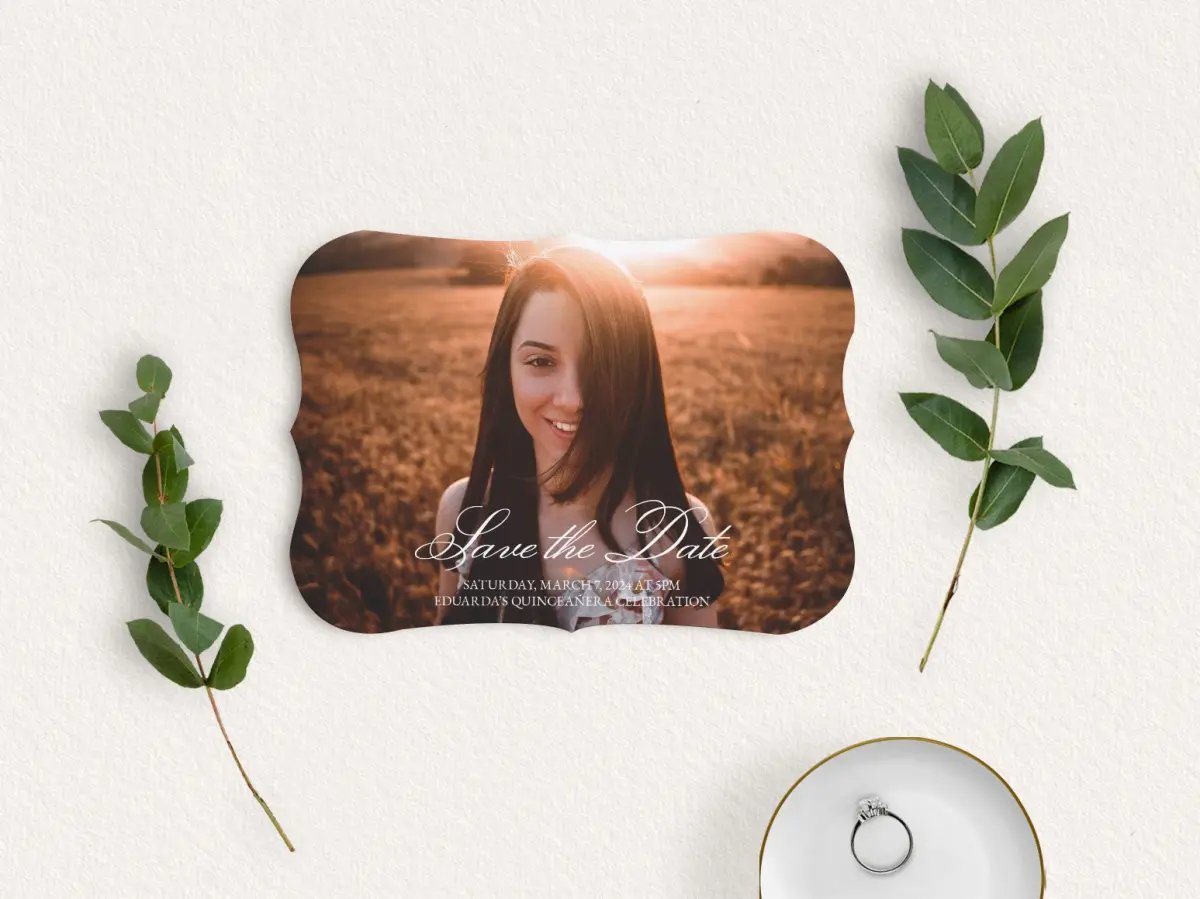 Save the Date Card with Optional Guest Addressing Service