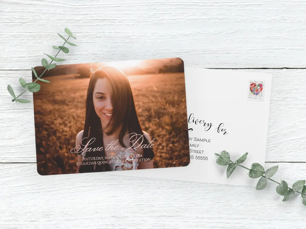Save the Date Card with Optional Guest Addressing Service