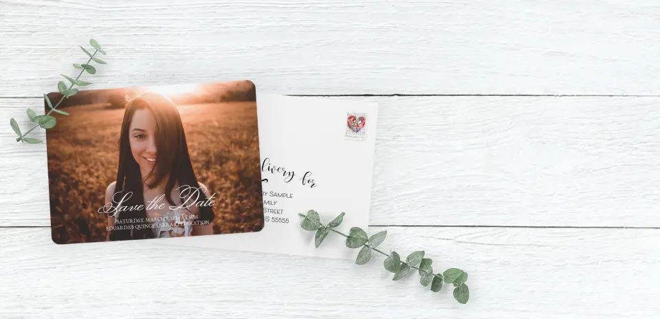 Save the Date Card with Optional Guest Addressing Service