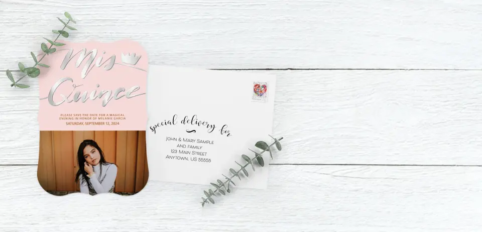 Save the Date Card with Optional Guest Addressing Service