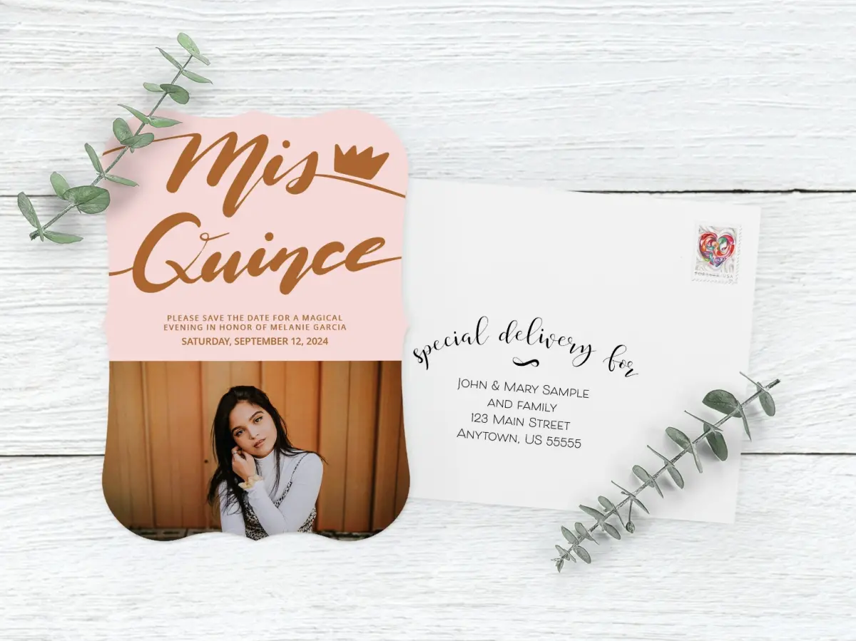 Save the Date Card with Optional Guest Addressing Service