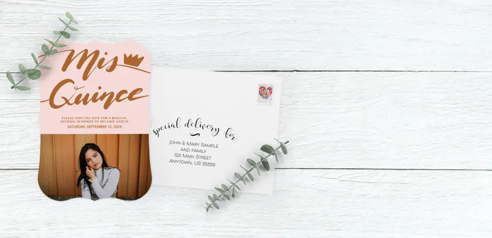 Save the Date Card with Optional Guest Addressing Service