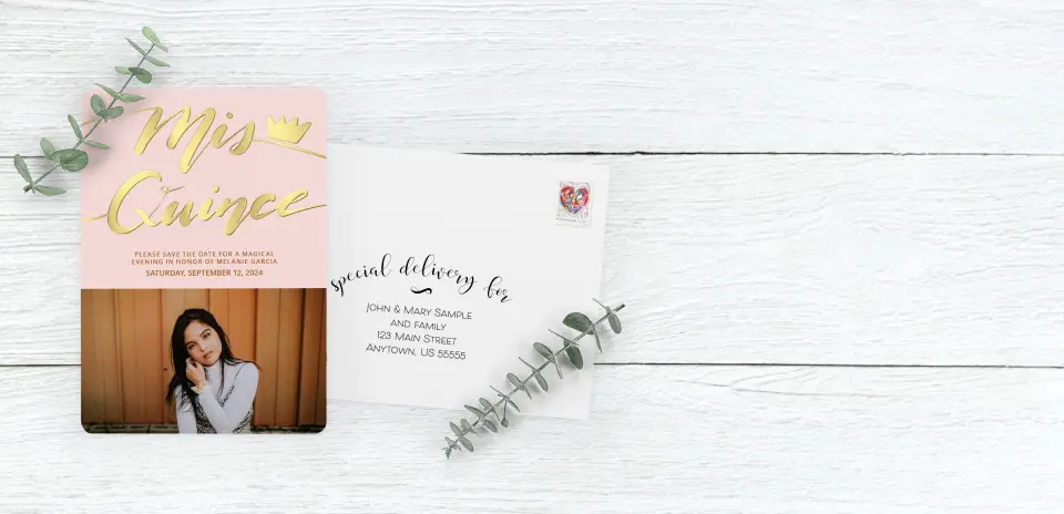 Save the Date Card with Optional Guest Addressing Service
