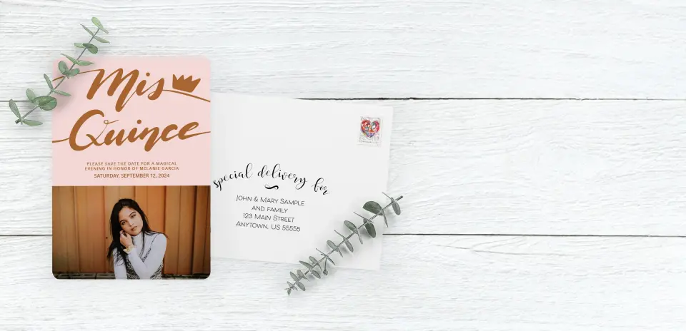 Save the Date Card with Optional Guest Addressing Service