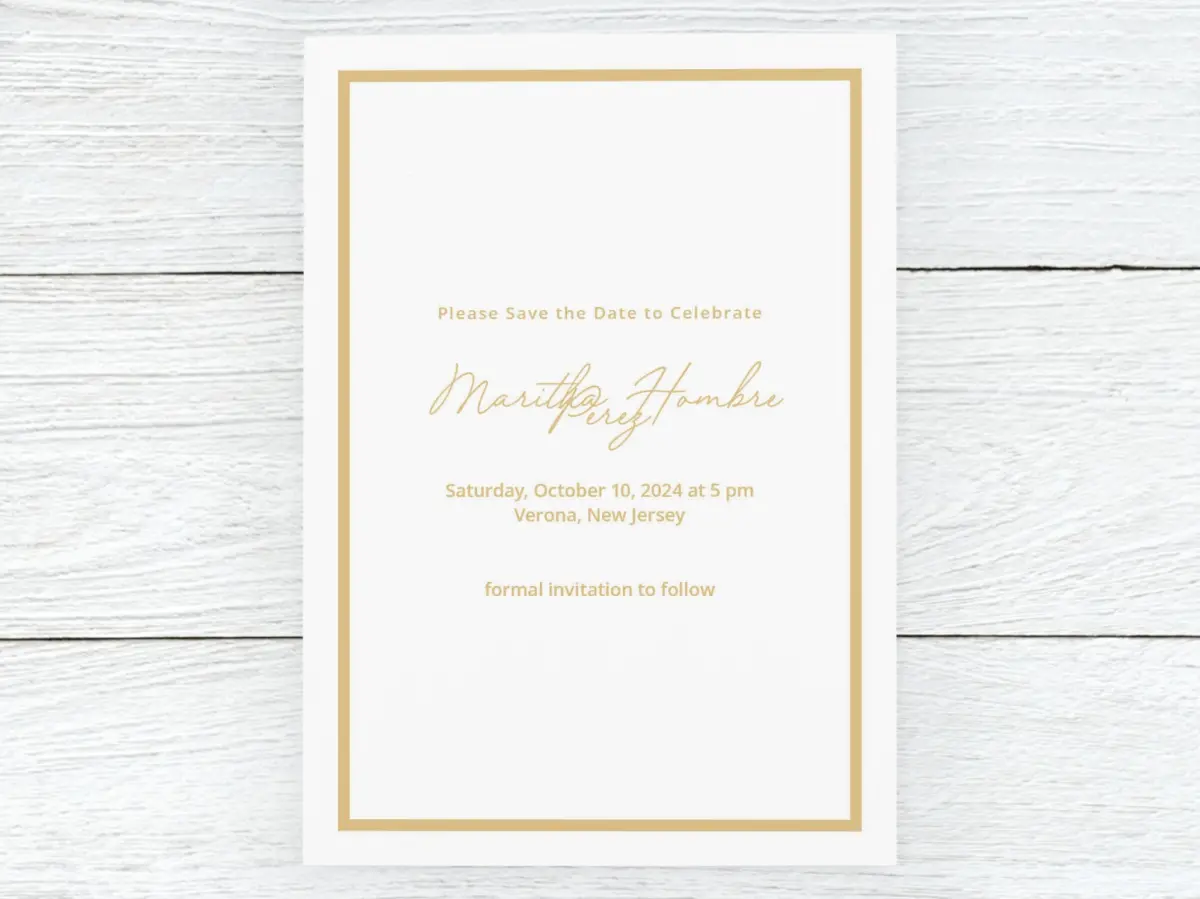 Save the Date Card Back