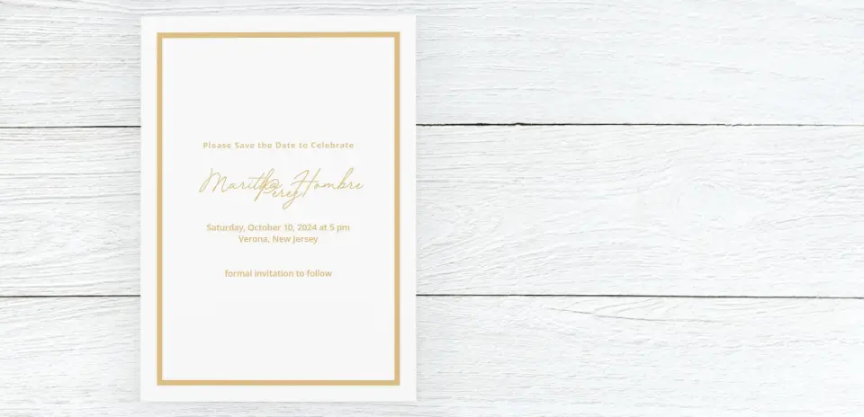 Save the Date Card Back