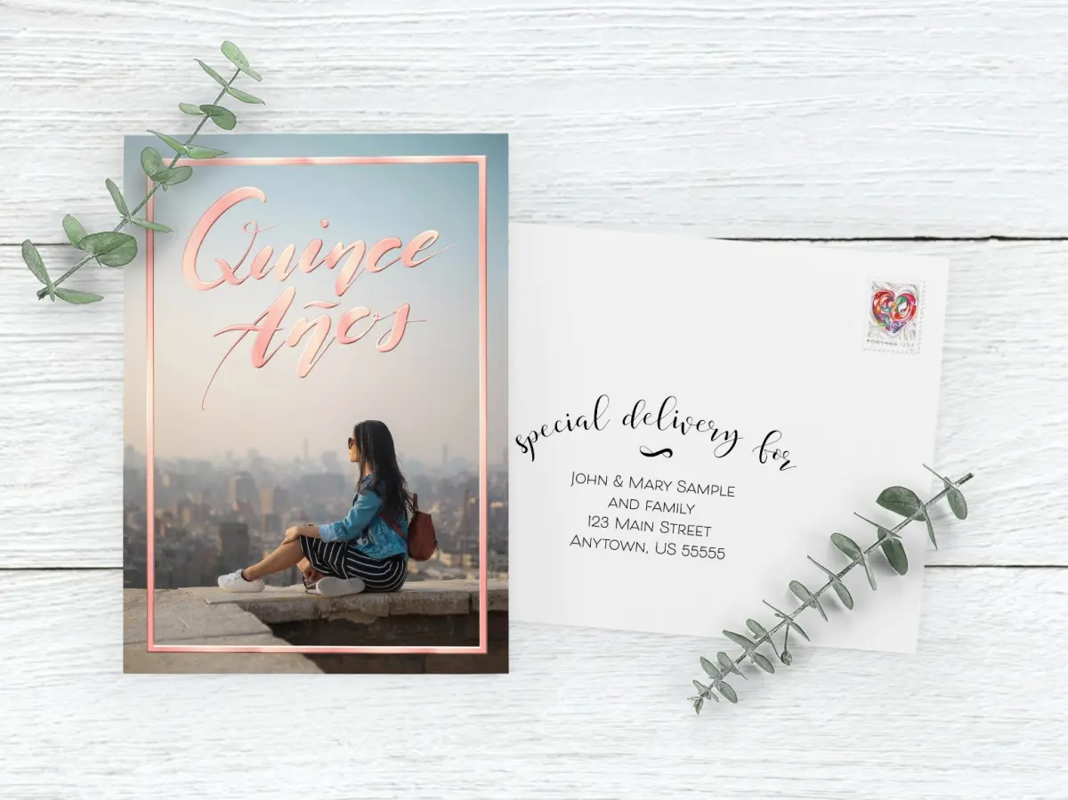 Save the Date Card with Optional Guest Addressing Service