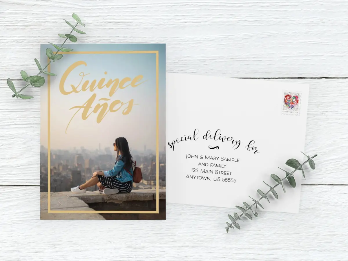 Save the Date Card with Optional Guest Addressing Service