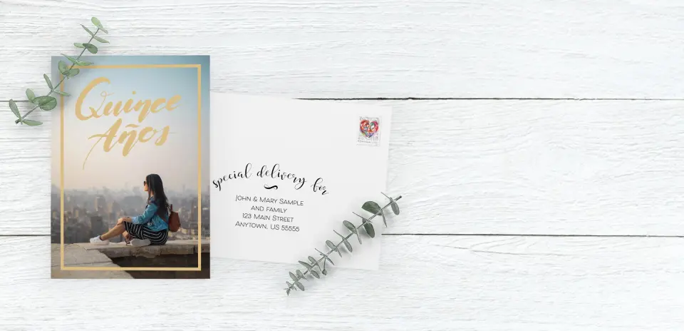 Save the Date Card with Optional Guest Addressing Service
