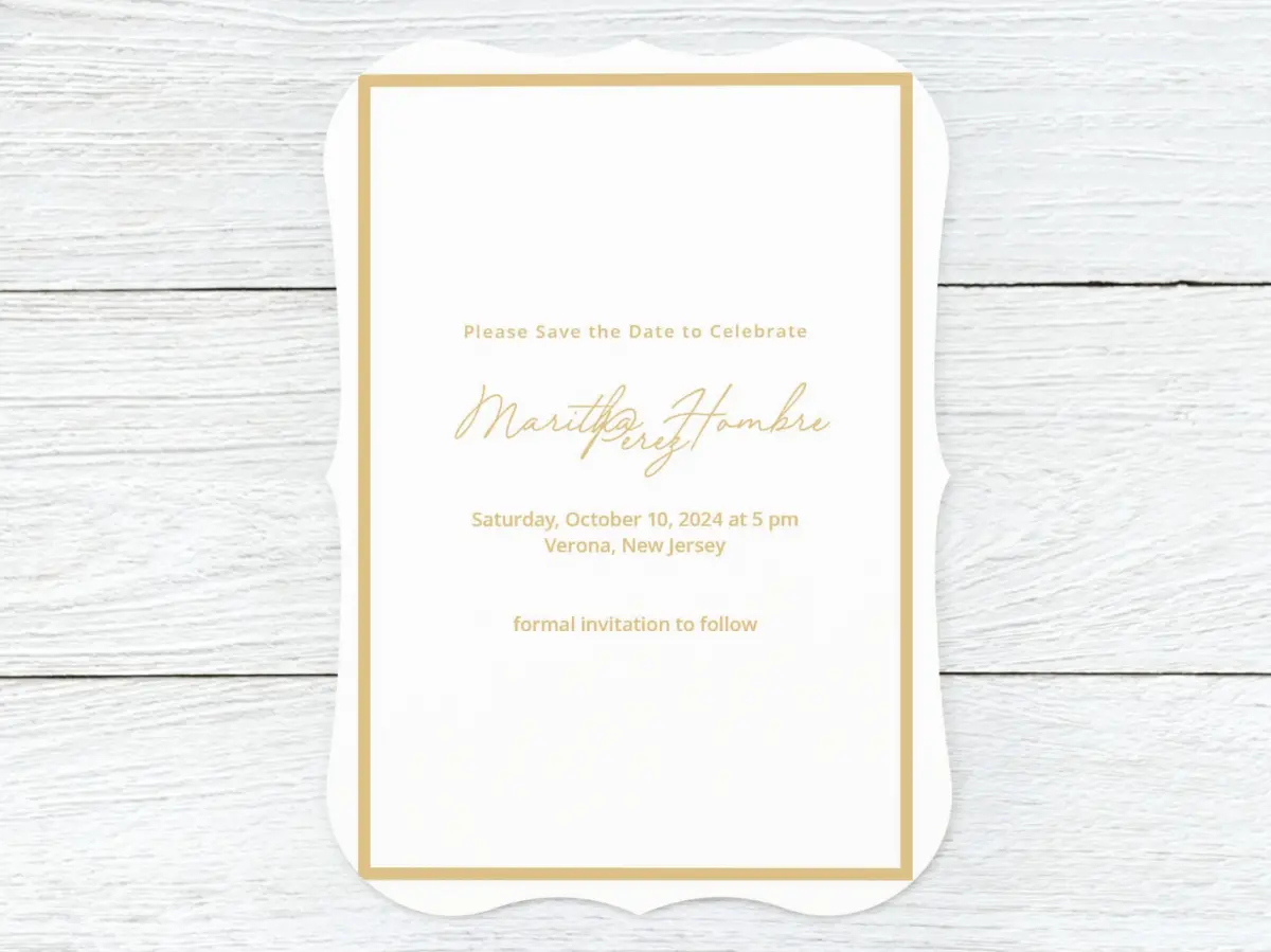 Save the Date Card Back