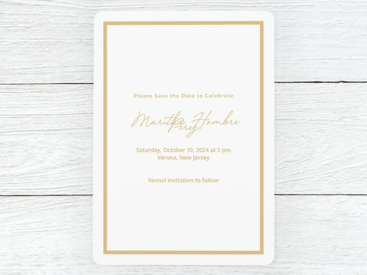Save the Date Card Back
