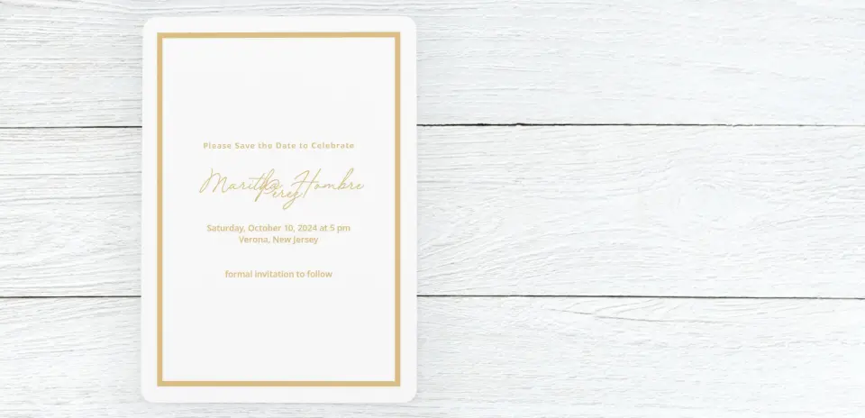 Save the Date Card Back