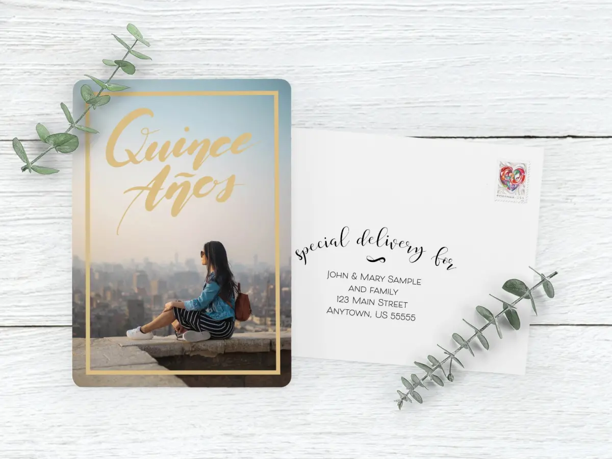 Save the Date Card with Optional Guest Addressing Service