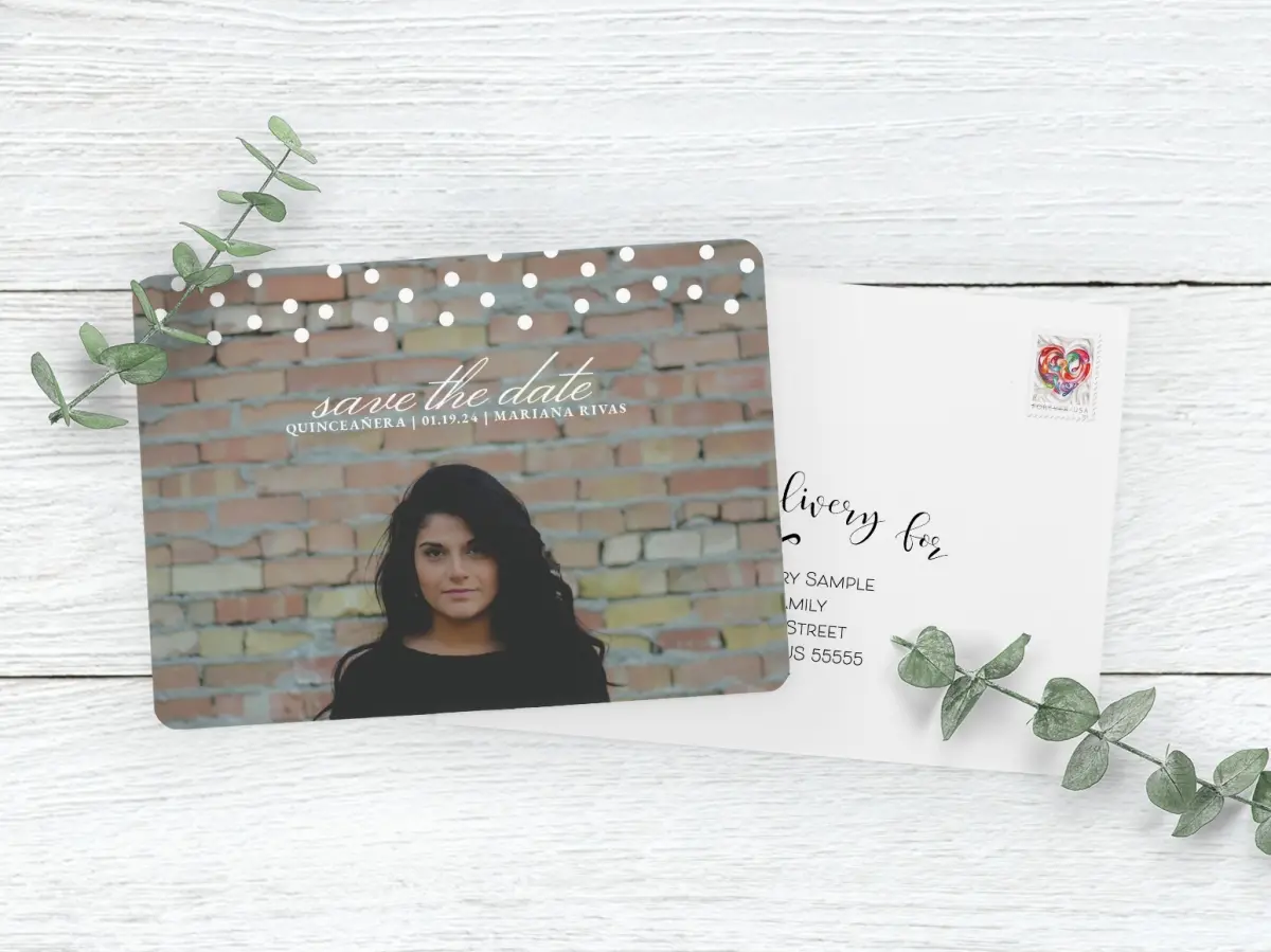 Save the Date Card with Optional Guest Addressing Service