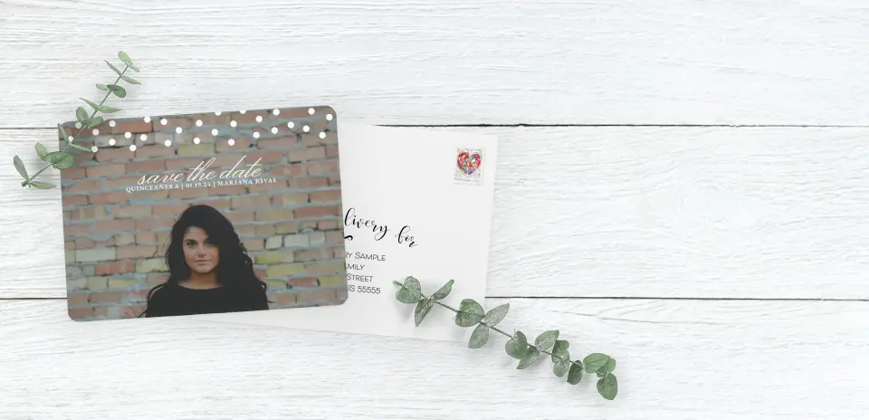 Save the Date Card with Optional Guest Addressing Service